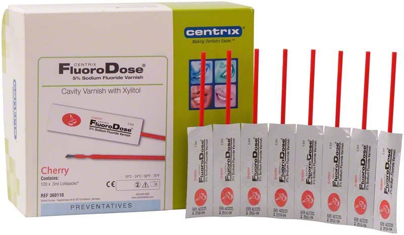 Centrix 360110 Fluorodose Dental Fluoride Varnish Cherry 120/Pk Centrix 360110 Fluorodose Dental Fluoride Varnish Cherry 120/Pk